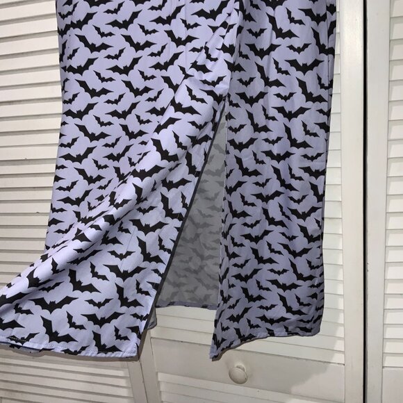 Romwe Purple A-Line Skirt with Bat Print - Picture 2 of 5